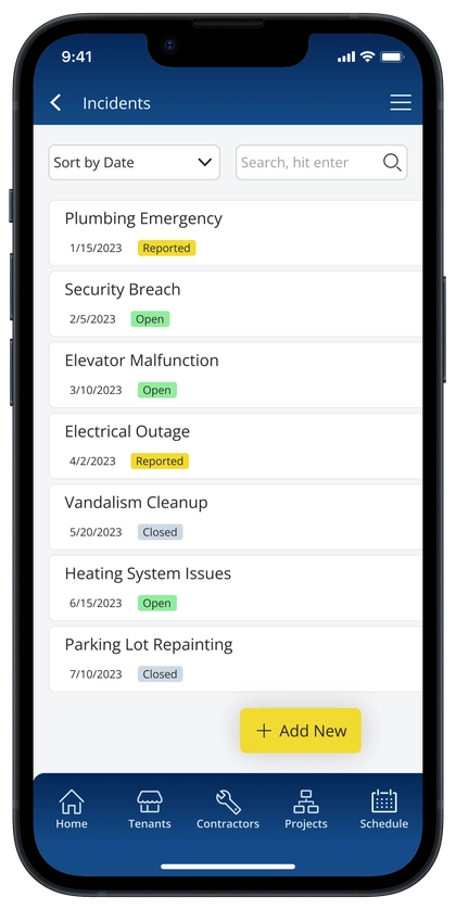 Incidents List